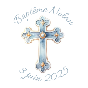 Sablé personnalisé baptême 33