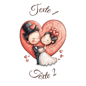 Sablé personnalisé mariage couple 28