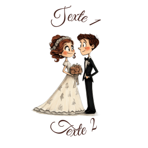 Sablé personnalisé mariage couple 39