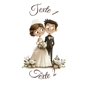 Sablé personnalisé mariage couple 42