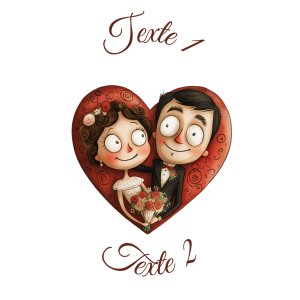 Sablé personnalisé mariage couple 49