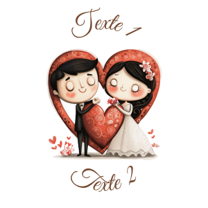 Sablé personnalisé mariage couple 63