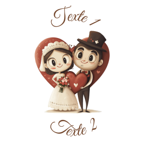 Sablé personnalisé mariage couple 65