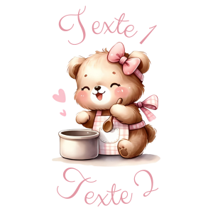 Sablé personnalisé ourson fille 28