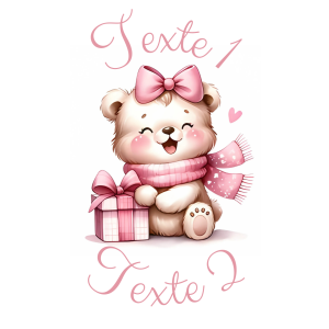 Sablé personnalisé ourson fille 30