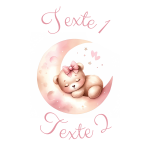 Sablé personnalisé ourson fille 35