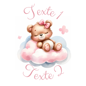 Sablé personnalisé ourson fille 36