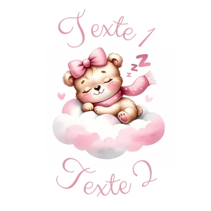 Sablé personnalisé ourson fille 37