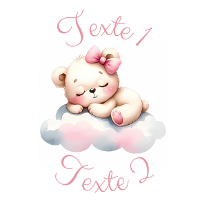 Sablé personnalisé ourson fille 38