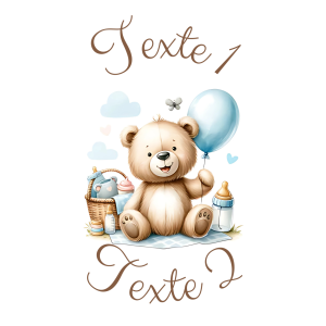 Sablé personnalisé ourson garçon 30