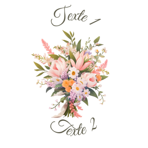 Sablé personnalisé bouquet de fleurs 32