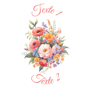 Sablé personnalisé bouquet de fleurs 36