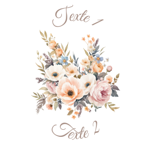 Sablé personnalisé bouquet de fleurs 40