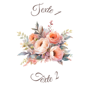 Sablé personnalisé bouquet de fleurs 47