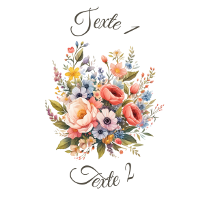 Sablé personnalisé bouquet de fleurs 48