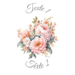 Sablé personnalisé bouquet de fleurs 49