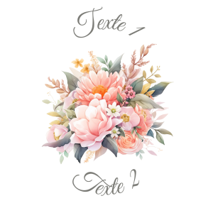 Sablé personnalisé bouquet de fleurs 52