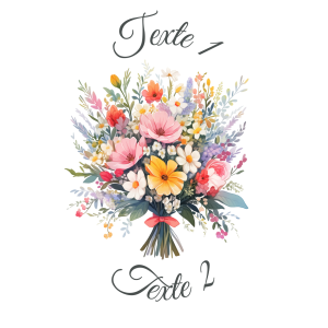 Sablé personnalisé bouquet de fleurs 54