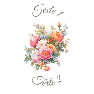 Sablé personnalisé bouquet de fleurs 55