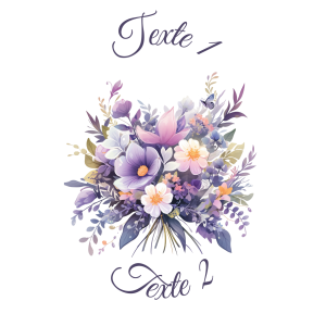 Sablé personnalisé bouquet de fleurs 56