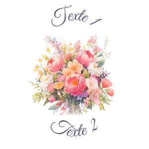 Sablé personnalisé bouquet de fleurs 58
