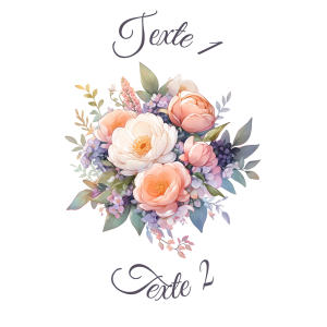 Sablé personnalisé bouquet de fleurs 61