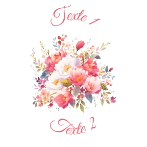 Sablé personnalisé bouquet de fleurs 64