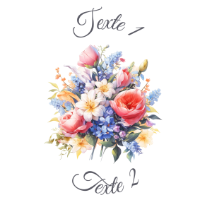 Sablé personnalisé bouquet de fleurs 66