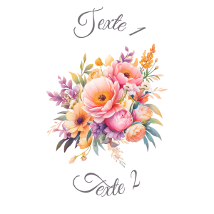 Sablé personnalisé bouquet de fleurs 67