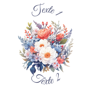 Sablé personnalisé bouquet de fleurs 68