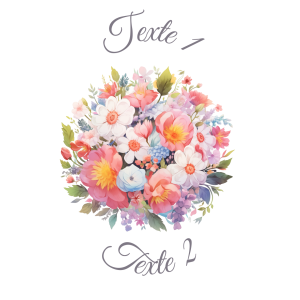 Sablé personnalisé bouquet de fleurs 69