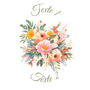 Sablé personnalisé bouquet de fleurs 71