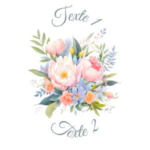 Sablé personnalisé bouquet de fleurs 72