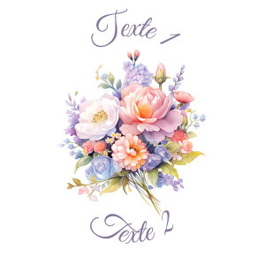 Sablé personnalisé bouquet de fleurs 73