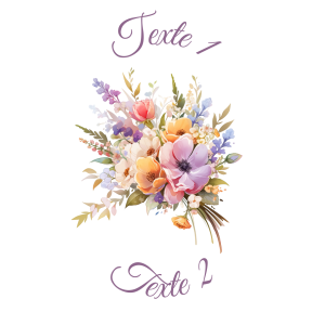 Sablé personnalisé bouquet de fleurs 74