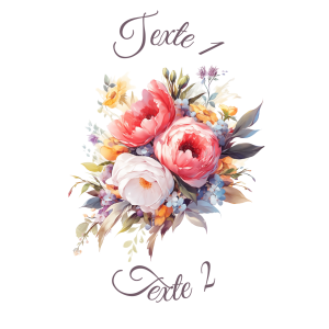 Sablé personnalisé bouquet de fleurs 75