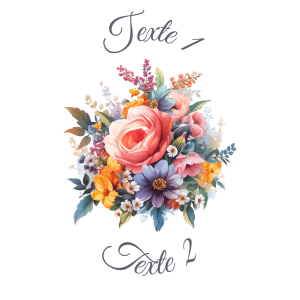 Sablé personnalisé bouquet de fleurs 76