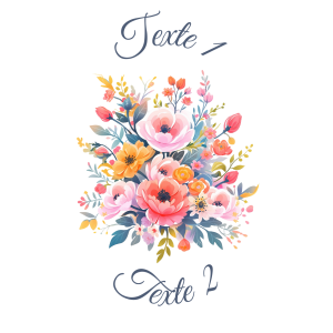Sablé personnalisé bouquet de fleurs 78