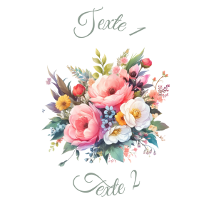 Sablé personnalisé bouquet de fleurs 80