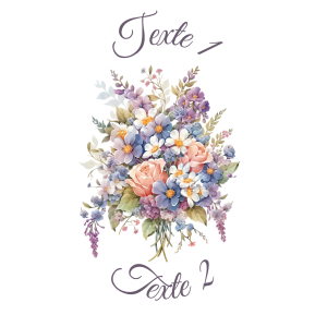 Sablé personnalisé bouquet de fleurs 83