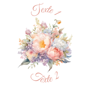 Sablé personnalisé bouquet de fleurs 84