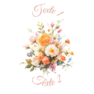 Sablé personnalisé bouquet de fleurs 86