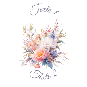 Sablé personnalisé bouquet de fleurs 87