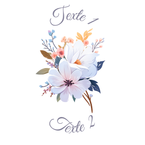 Sablé personnalisé bouquet de fleurs 88