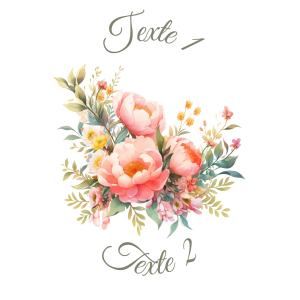 Sablé personnalisé bouquet de fleurs 89