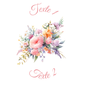 Sablé personnalisé bouquet de fleurs 90