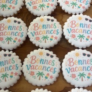 Sablé décoré « Bonnes vacances »
