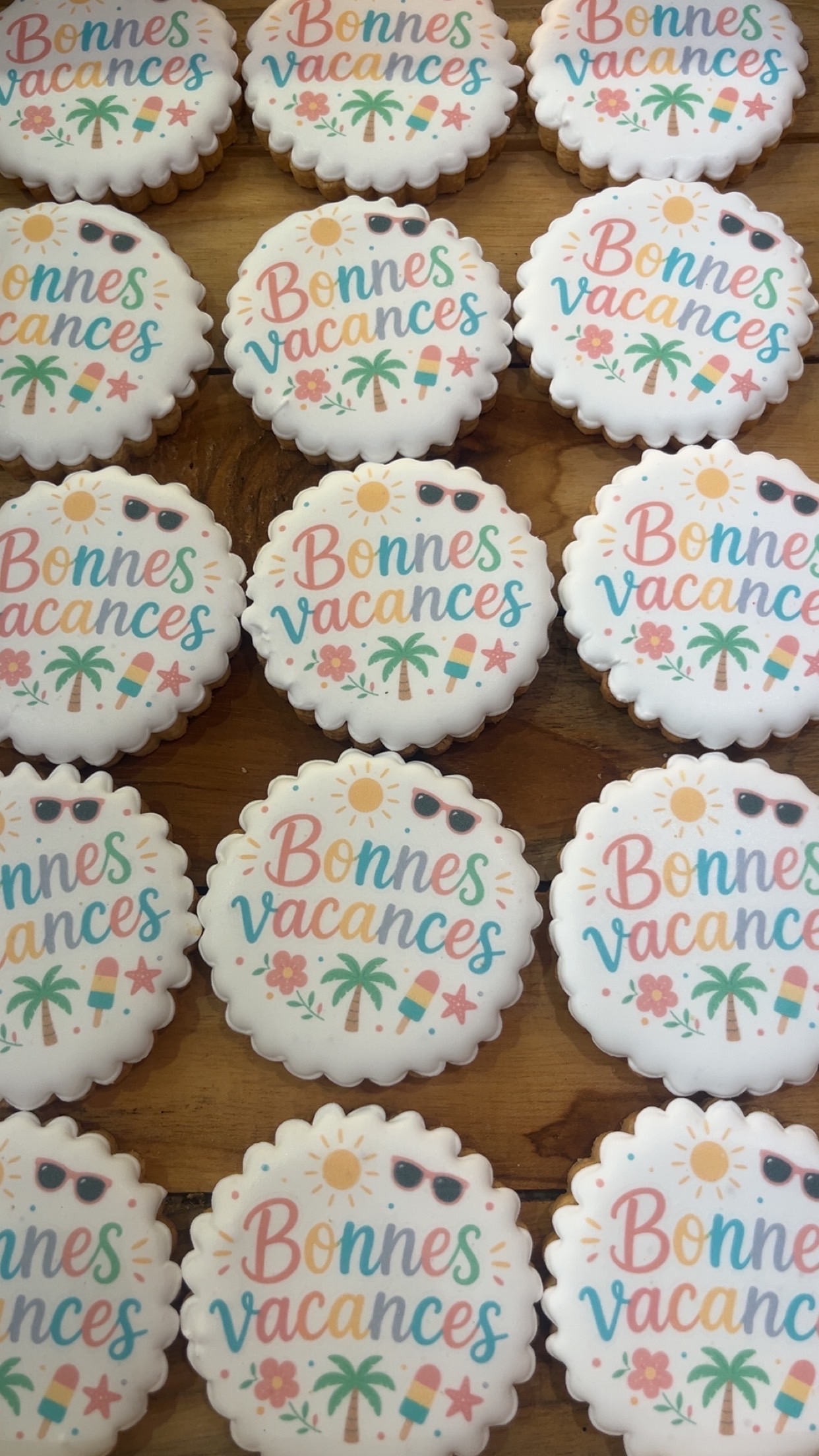Sablé décoré « Bonnes vacances »