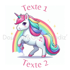 Sablés personnalisés thème licorne – Biscuits artisanaux décorés à la glace royale 10 modèles aux choix
