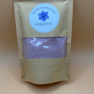 Sucre aromatisé Violette 250 g – Idéal pour pâtisseries, desserts et boissons